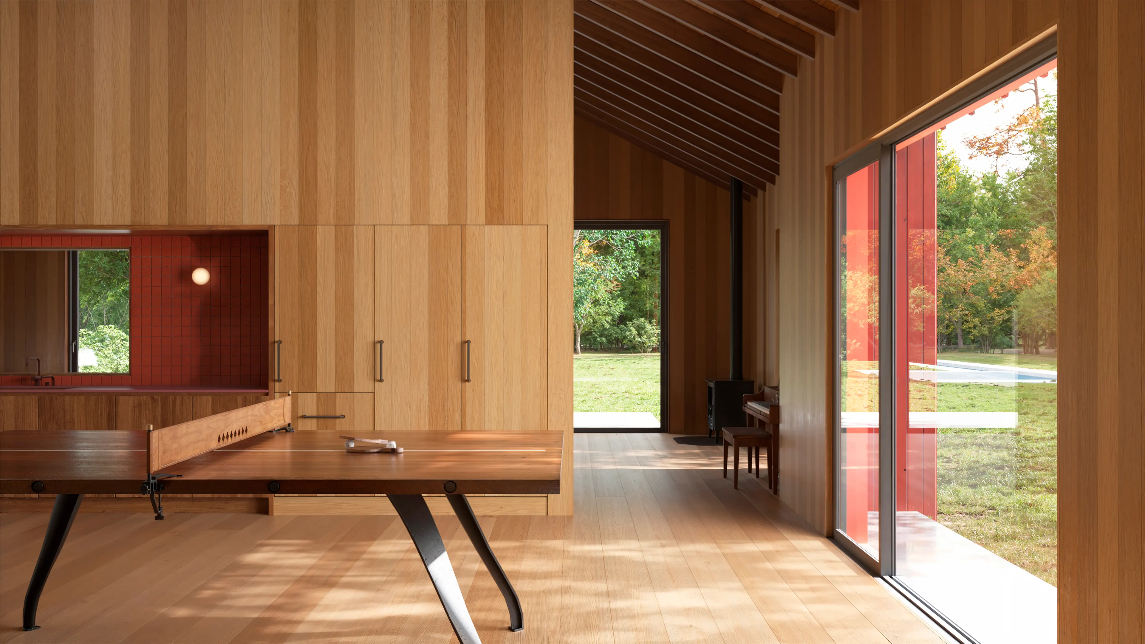 Moving through, the kitchen